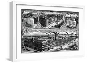 The Factories of the Singer Manufacturing Company, C1880-null-Framed Giclee Print