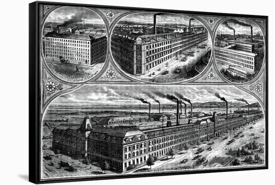 The Factories of the Singer Manufacturing Company, C1880-null-Framed Stretched Canvas