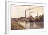 The Factory at Pontoise, 1873-Camille Pissarro-Framed Giclee Print