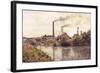 The Factory at Pontoise, 1873-Camille Pissarro-Framed Giclee Print