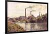 The Factory at Pontoise, 1873-Camille Pissarro-Framed Giclee Print