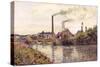 The Factory at Pontoise, 1873-Camille Pissarro-Stretched Canvas