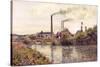 The Factory at Pontoise, 1873-Camille Pissarro-Stretched Canvas