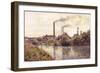 The Factory at Pontoise, 1873-Camille Pissarro-Framed Giclee Print