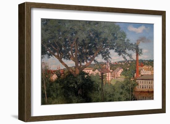 The Factory Village-Julian Alden Weir-Framed Art Print