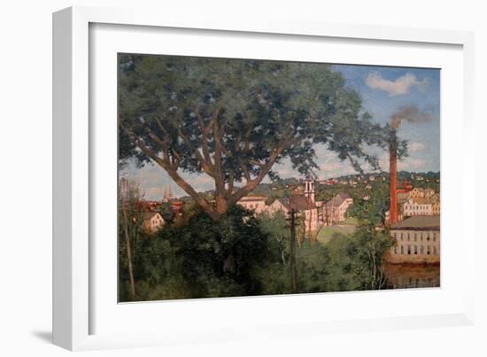 The Factory Village-Julian Alden Weir-Framed Art Print