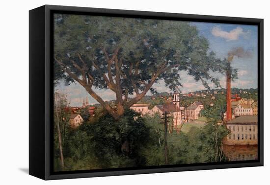 The Factory Village-Julian Alden Weir-Framed Stretched Canvas