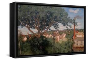 The Factory Village-Julian Alden Weir-Framed Stretched Canvas