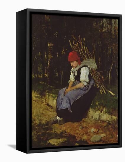 The Faggot Gatherer-Mihaly Munkacsy-Framed Stretched Canvas