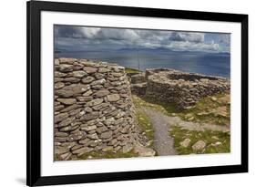 The Fahan group of beehive huts, on the southwest coast of the Dingle Peninsula, near Slea Head, Co-Nigel Hicks-Framed Photographic Print