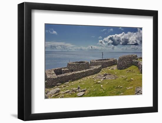 The Fahan group of beehive huts, on the southwest coast of the Dingle Peninsula, near Slea Head, Co-Nigel Hicks-Framed Photographic Print