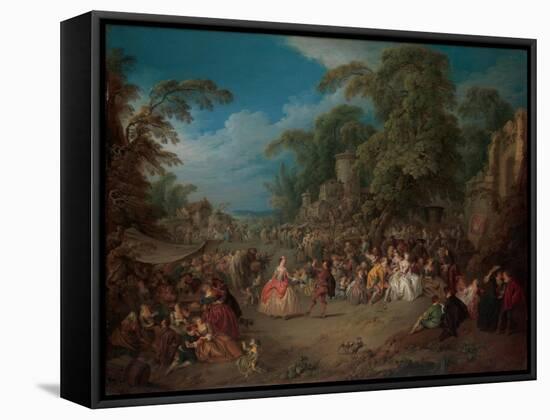 The fair at Bezons, c.1733-Jean-Baptiste Joseph Pater-Framed Stretched Canvas