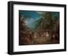 The fair at Bezons, c.1733-Jean-Baptiste Joseph Pater-Framed Giclee Print