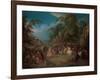 The fair at Bezons, c.1733-Jean-Baptiste Joseph Pater-Framed Giclee Print