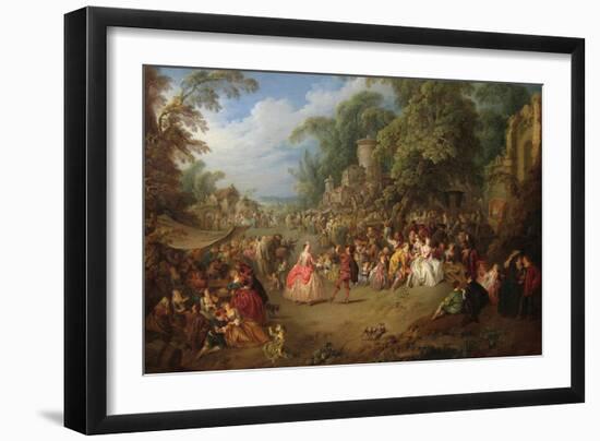 The Fair at Bezons-Jean-Baptiste Pater-Framed Art Print