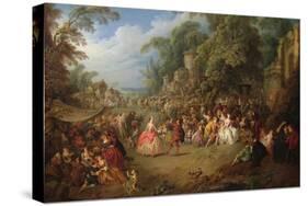 The Fair at Bezons-Jean-Baptiste Pater-Stretched Canvas