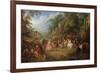 The Fair at Bezons-Jean-Baptiste Pater-Framed Art Print