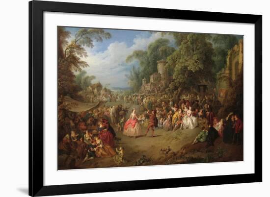 The Fair at Bezons-Jean-Baptiste Pater-Framed Art Print