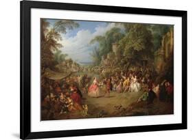 The Fair at Bezons-Jean-Baptiste Pater-Framed Art Print