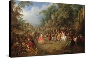 The Fair at Bezons-Jean-Baptiste Pater-Stretched Canvas