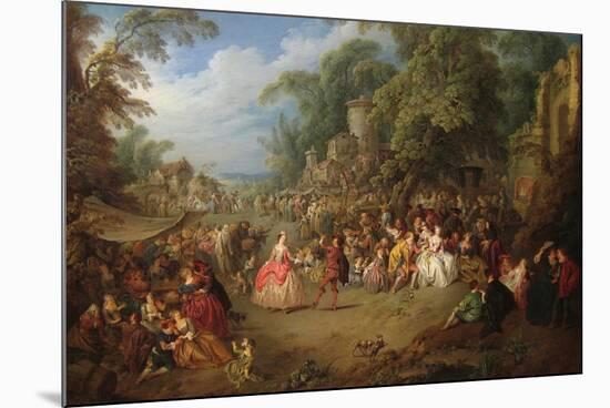 The Fair at Bezons-Jean-Baptiste Pater-Mounted Premium Giclee Print