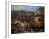 The Fair at Parma, Painting by Enrico Sartori (1831-1899), Detail-null-Framed Giclee Print