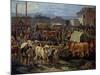 The Fair at Parma, Painting by Enrico Sartori (1831-1899), Detail-null-Mounted Giclee Print