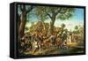 The Fair at Warmond-Jan Havicksz. Steen-Framed Stretched Canvas