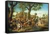 The Fair at Warmond-Jan Havicksz. Steen-Framed Stretched Canvas