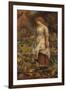 The Fair Gardener, 19th Century-Arthur Hughes-Framed Giclee Print