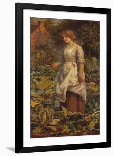 The Fair Gardener, 19th Century-Arthur Hughes-Framed Giclee Print