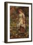 The Fair Gardener, 19th Century-Arthur Hughes-Framed Giclee Print