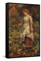 The Fair Gardener, 19th Century-Arthur Hughes-Framed Stretched Canvas