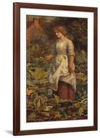 The Fair Gardener, 19th Century-Arthur Hughes-Framed Giclee Print