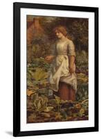 The Fair Gardener, 19th Century-Arthur Hughes-Framed Giclee Print
