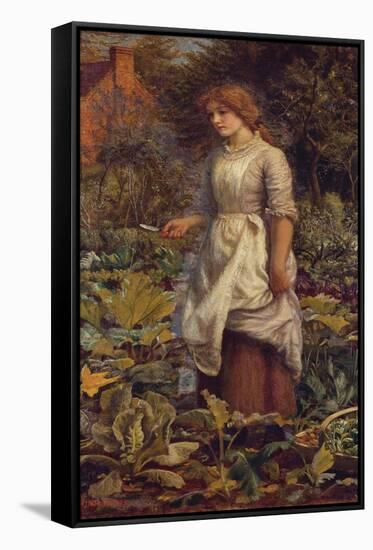 The Fair Gardener-Arthur Hughes-Framed Stretched Canvas