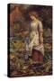 The Fair Gardener-Arthur Hughes-Stretched Canvas