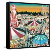 The Fair (Gouache on Paper)-Clive Uptton-Framed Stretched Canvas