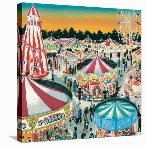 The Fair (Gouache on Paper)-Clive Uptton-Stretched Canvas