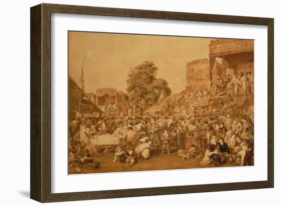 The Fair Held on The 1st August in Hyde Park watercolor-James Stephanoff-Framed Giclee Print