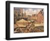 The Fair in Dieppe, Sunny Morning, 1901-Camille Pissarro-Framed Giclee Print