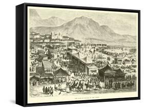 The Fair of Pucara in the Andes-Édouard Riou-Framed Stretched Canvas