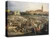 The Fair of Seville, the Cathedral and Giralda in Background-Andrea Appiani-Stretched Canvas