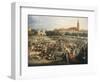 The Fair of Seville, the Cathedral and Giralda in Background-Andrea Appiani-Framed Giclee Print