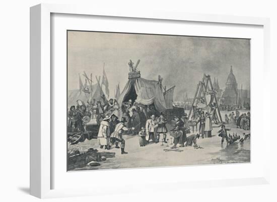 'The Fair on the Frozen Thames, 1814', (1920)-Luke Clennell-Framed Giclee Print