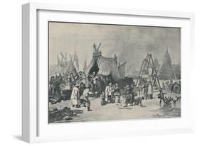 'The Fair on the Frozen Thames, 1814', (1920)-Luke Clennell-Framed Giclee Print