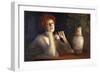 The Fair Rose (Oil on Canvas)-Max Nonnenbruch-Framed Giclee Print