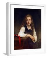 The Fair Spinner-William Adolphe Bouguereau-Framed Giclee Print