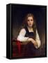The Fair Spinner-William Adolphe Bouguereau-Framed Stretched Canvas