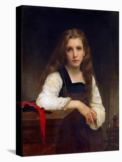 The Fair Spinner-William Adolphe Bouguereau-Stretched Canvas